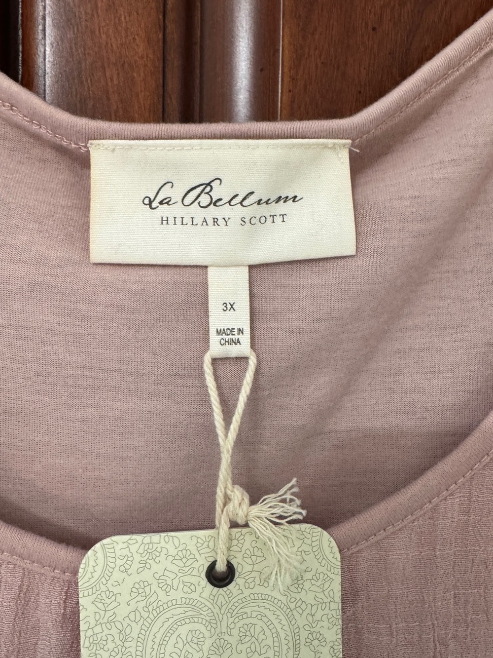 La Bellum by Hillary Scott Dusty Rose Crochet-Hem Sleeveless midi dress - Picture 5 of 11